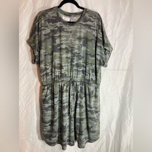 Camo short sleeve dress/top